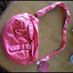 Coral crossbody purse