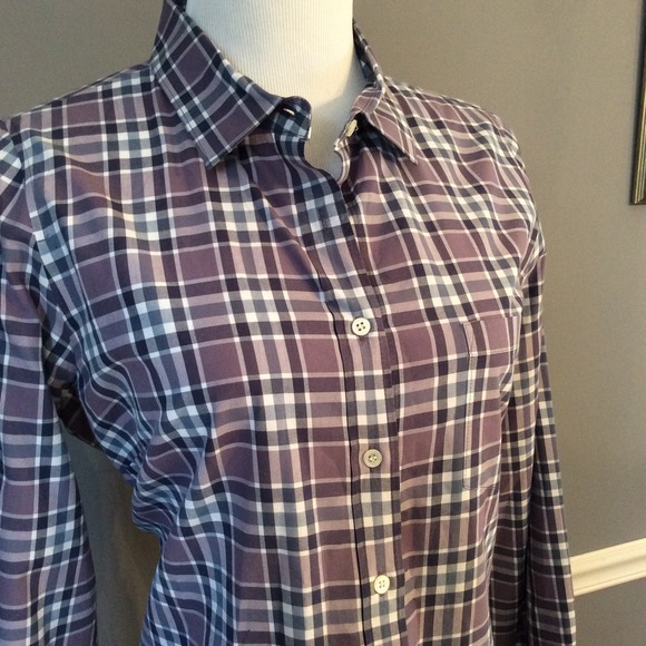 J. Crew Tops - J. Crew Perfect Shirt in Purple Plaid J. Crew Tops - J. Crew Perfect Shirt in Purple Plaid