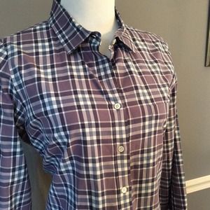 J. Crew Tops - J. Crew Perfect Shirt in Purple Plaid J. Crew Tops - J. Crew Perfect Shirt in Purple Plaid