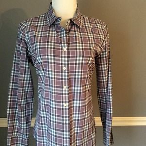 J. Crew Tops - J. Crew Perfect Shirt in Purple Plaid J. Crew Tops - J. Crew Perfect Shirt in Purple Plaid