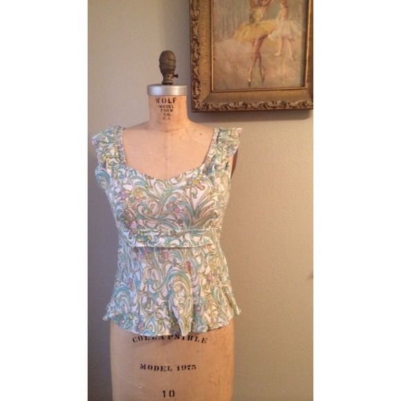 ANTHROPOLOGIE floral blouse