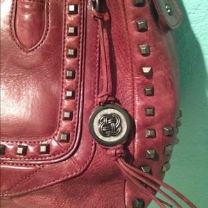 Gorgeous Elliot Lucca studded deep burgundy bad