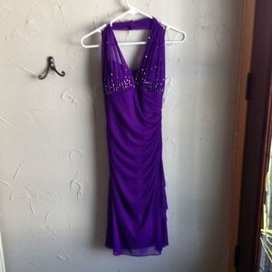 Purple evening dress