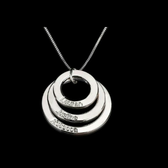 Sterling Silver Three Rings with Names