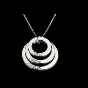 Sterling Silver Three Rings with Names