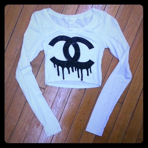 "Bleeding Chanel" Crop Top