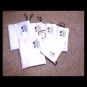 6 Pcs Authentic Coach Dustbag
