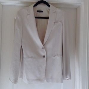 Cream silk blazer