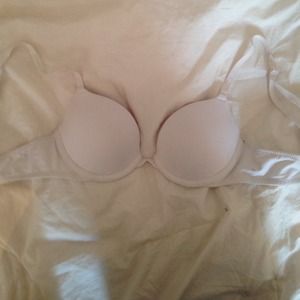 White lightly lined bra