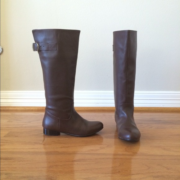 Tall Riding Boots Brown Genuine Leather - Picture 2 of 4