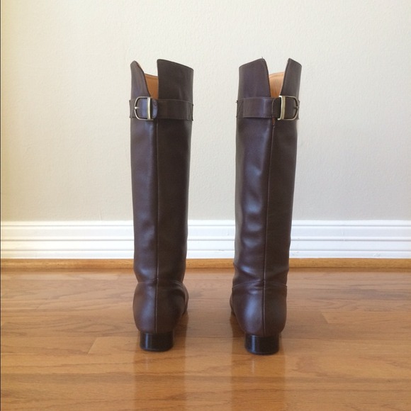 Tall Riding Boots Brown Genuine Leather - Picture 3 of 4