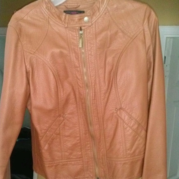 Cognac motorcycle jacket