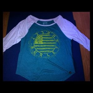 Quarter sleeve Hurley baseball tee from PacSun!