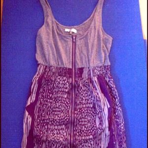 Purple an grey zipper dress