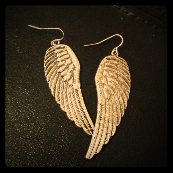 SOLD Feather Earrings in silver