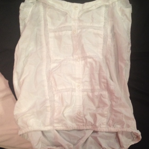 White Button Scrunhie Tank Top