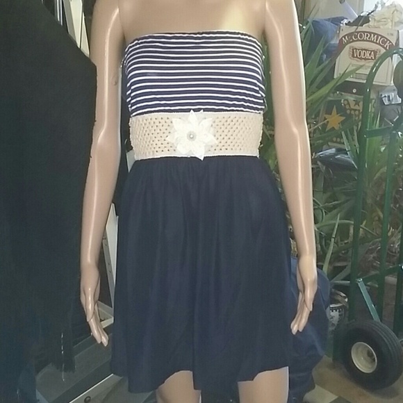 S & S Co. Dresses & Skirts - New Large blue and white dress
