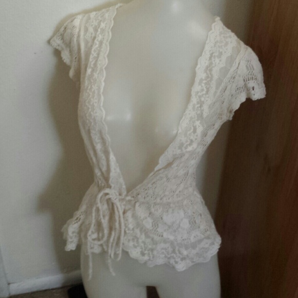 Lace short sleeve top