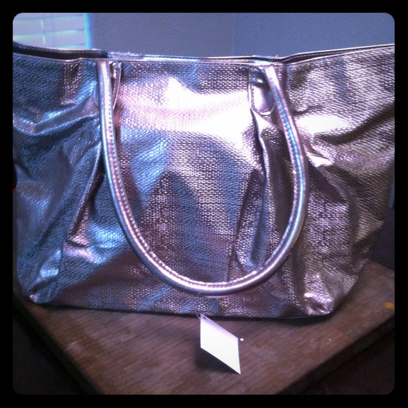 Nordstroms metallic shoulder tote