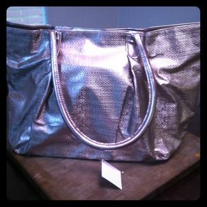 Nordstroms metallic shoulder tote