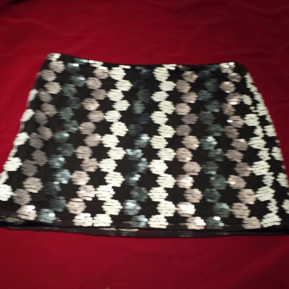 Bebe Sequin Mini Skirt