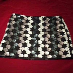 Bebe Sequin Mini Skirt