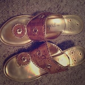 Cork and gold wedges