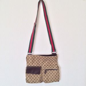 Authentic Gucci crossbody logo bag