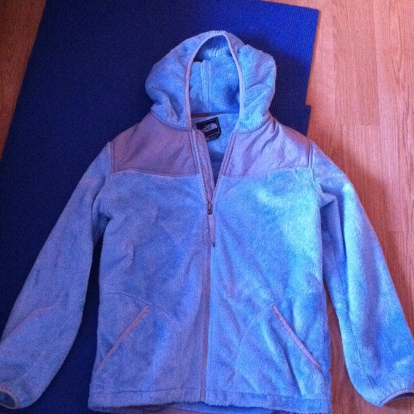Blue soft fuzzy North Face