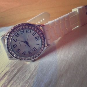 White crystal watch