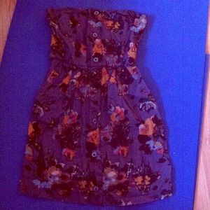 Strapless mini dress