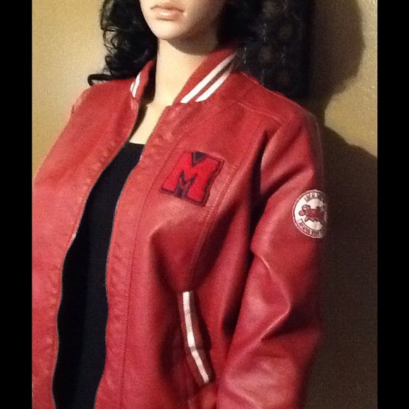 Red/white Varsity jacket!!! - Picture 1 of 3