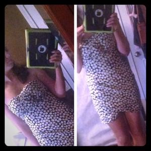 Black and white polka dot dress