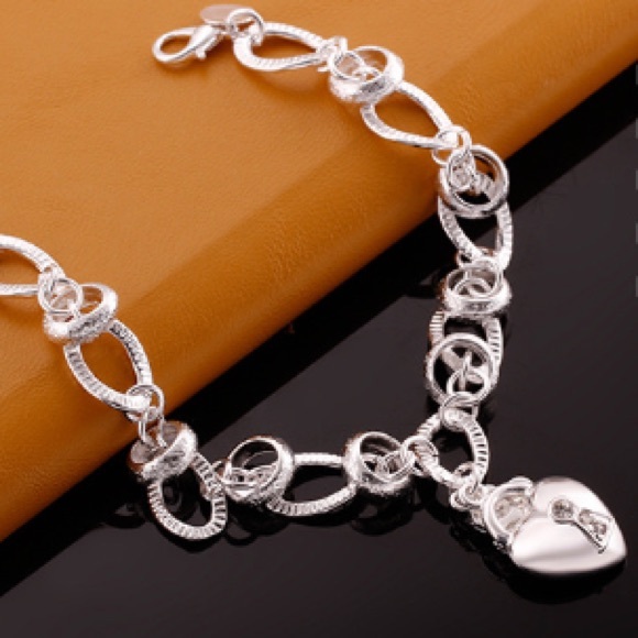 Jewelry - 925 Silver Heart Locket Bracelet