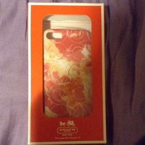 Coach pink iPhone 5 case new in box nib