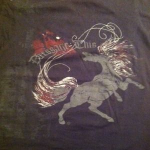 Black tee w/dressage this horse image