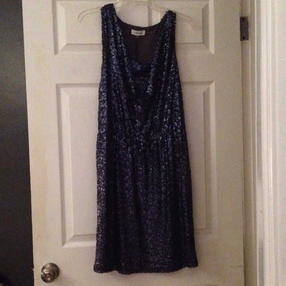 Navy Blue sequin Calvin Klein Dress
