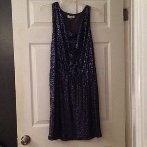 Navy Blue sequin Calvin Klein Dress