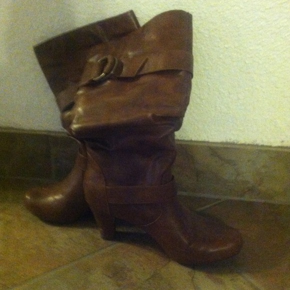 brown slouch boots
