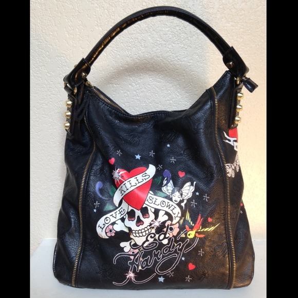 Ed hardy skull tote bag