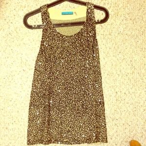 Alice and Olivia sequin racer back tank