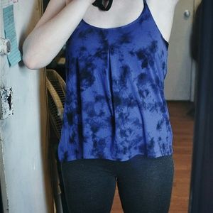 Blue Tye-Dye Workout Tank