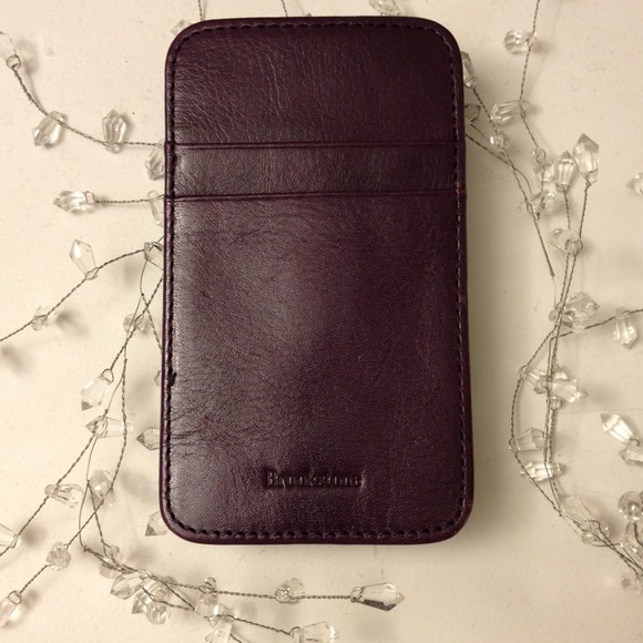 Purple leather phone purse. Never used! NWOT.