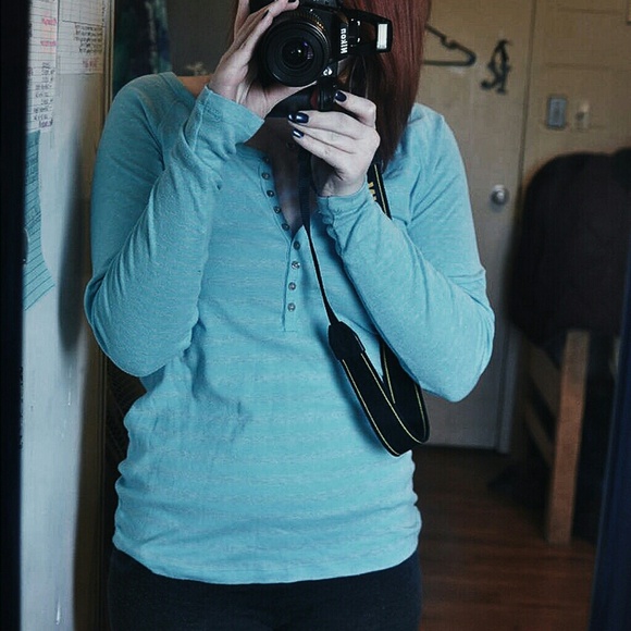 Blue Striped Long Sleeved Tee