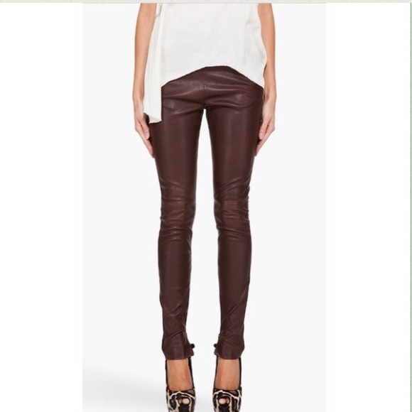 Brown liquid pants Clearance