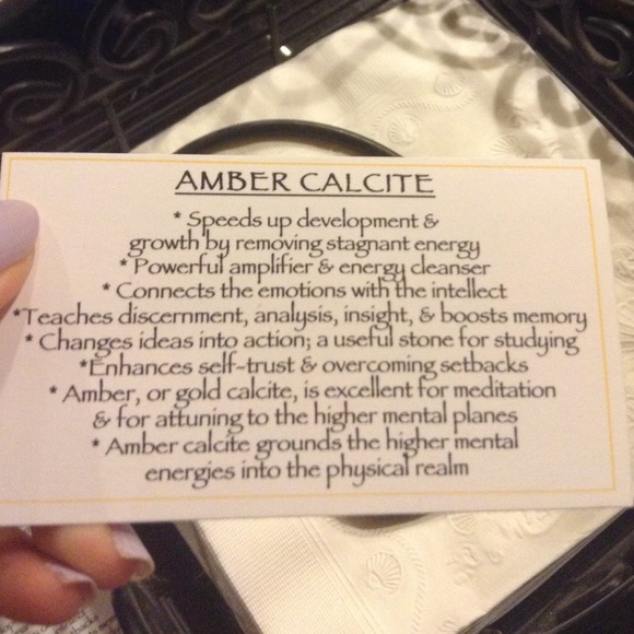 Amber Calcite Geode Ring - Picture 4 of 4