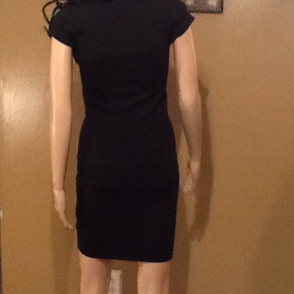 Sexy..... Black Dress with Sequins Trim. - Picture 3 of 4