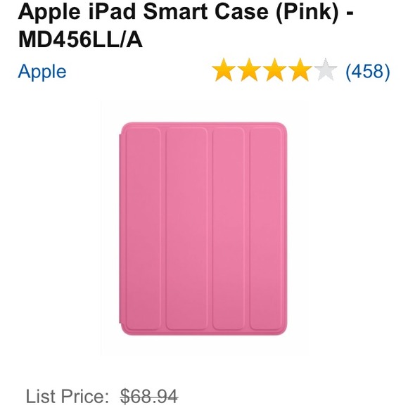 Pink iPad smart case