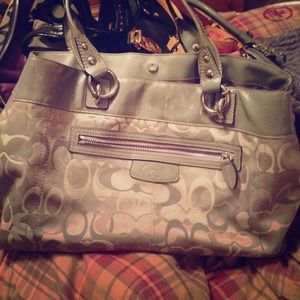 Authentic Grey Coach bag
