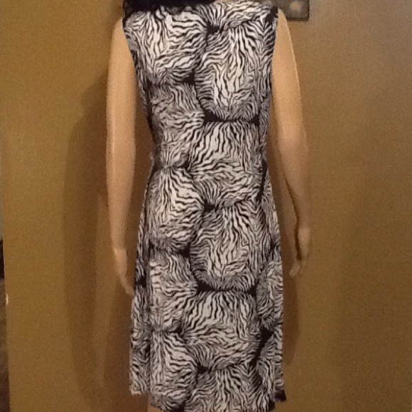 Black/White Sleeveless Dress - Picture 3 of 4